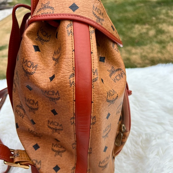 MCM Visetos Cognac Backpack - Picture 5 of 14